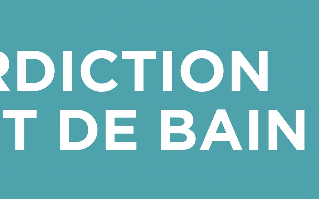 INTERDICTION SHORT DE BAIN